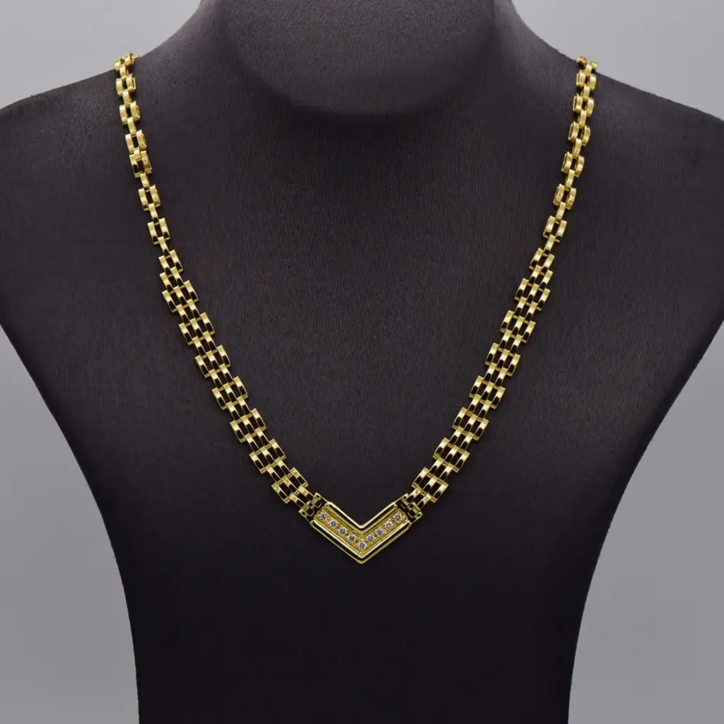 18ct Yellow Gold Necklace Fancy-Link