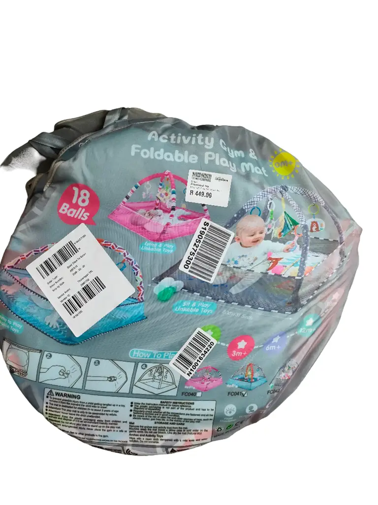 Baby Gym Play Mat With Ocean Ball & Sensory Toys Great For Newborn Infant