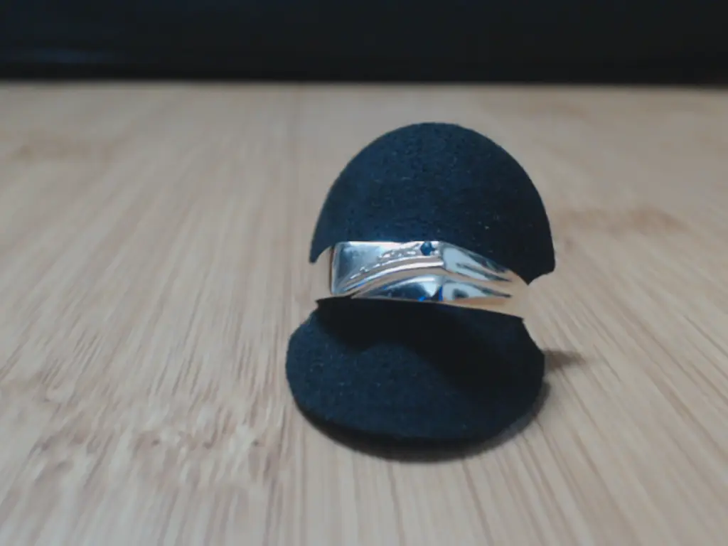 Sterling Silver 925 Mens Rectangular Signet Ring With Blue Stone (Size R)