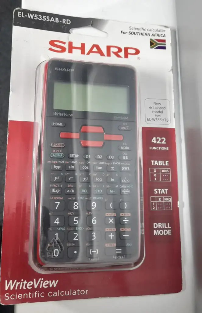 Sharp El-W535sab Red Writeview Scientific Calculator