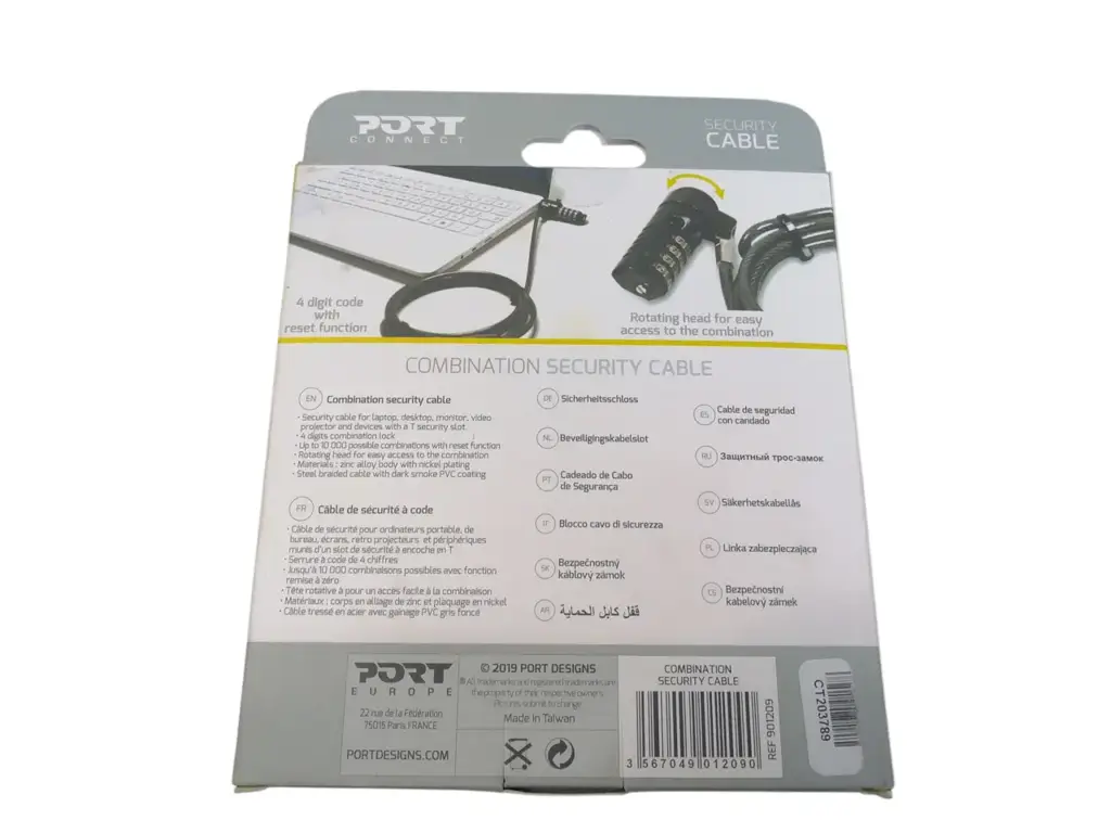 Port Connect Combination Security Lock - View 2