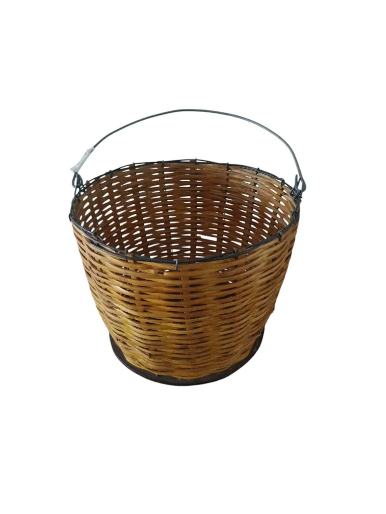 Medium Bamboo Basket With Handle