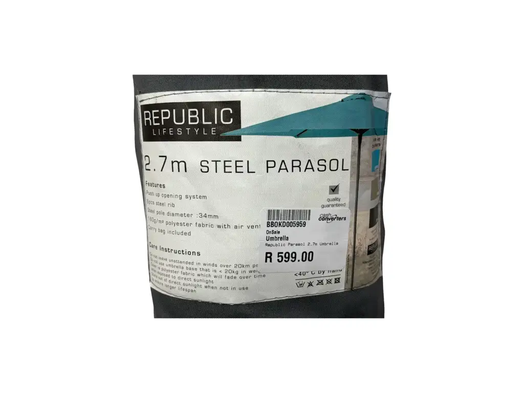 Republic Parasol 2.7M Umbrella (Store Collection) - View 2