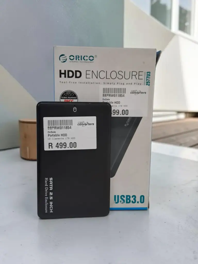 1TB Portable Hard Drive (Power Cable Included)