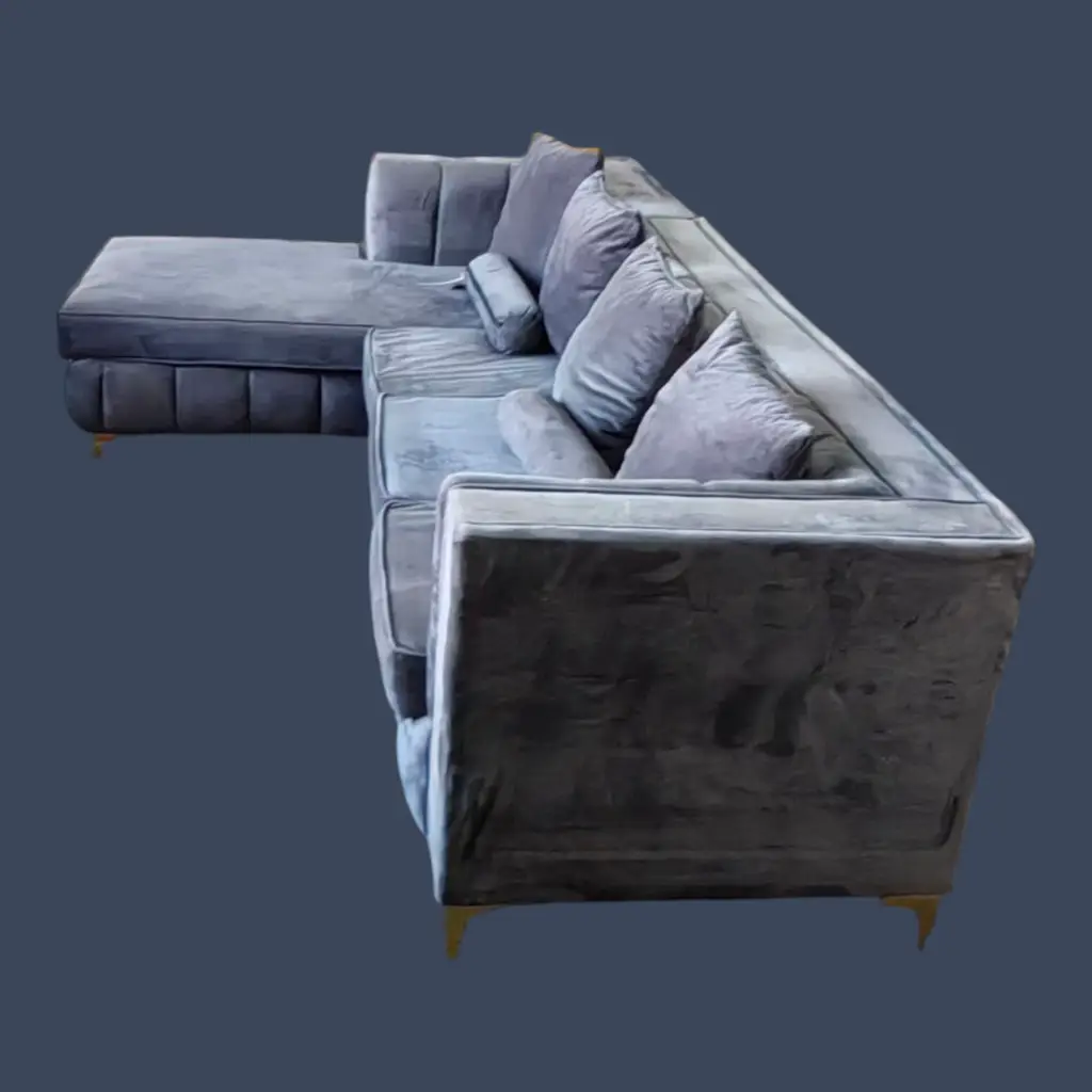 Grey L-Shape Couch - View 2