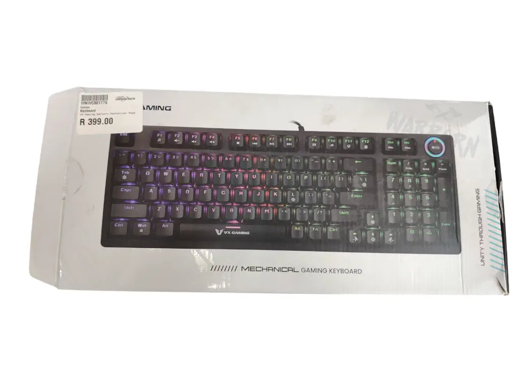 Vx Gaming Warborn Rgb Tkl Wired Mechanical Keyboard - Black - View 3