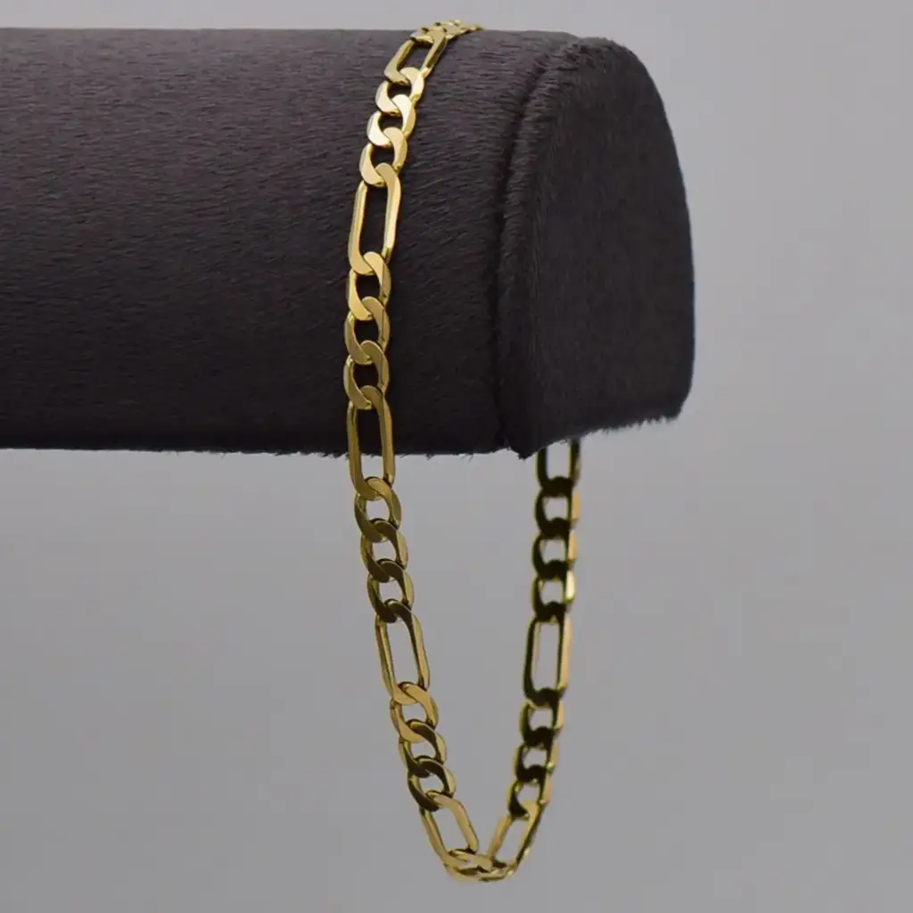 9ct Yellow Gold Bracelet Figaro-Link