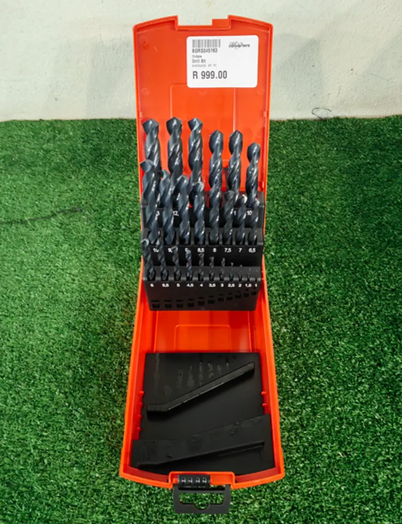 Sherwood Jobber Drill Set, 1Mm To 13Mm X 0.5Mm, Standard Length, Metric, High Speed Steel, Set Of 25