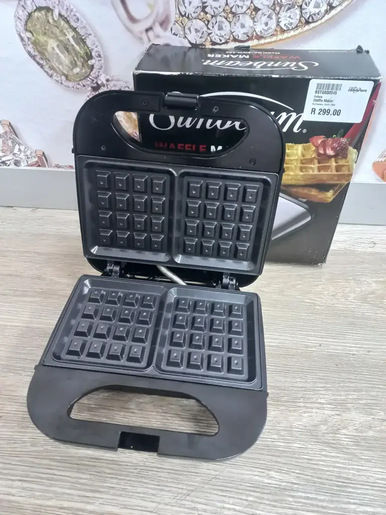 Sunbeam Waffle Maker Black + S/S Swm-300