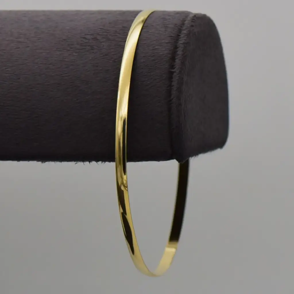 9ct Yellow Gold Bangle Plain