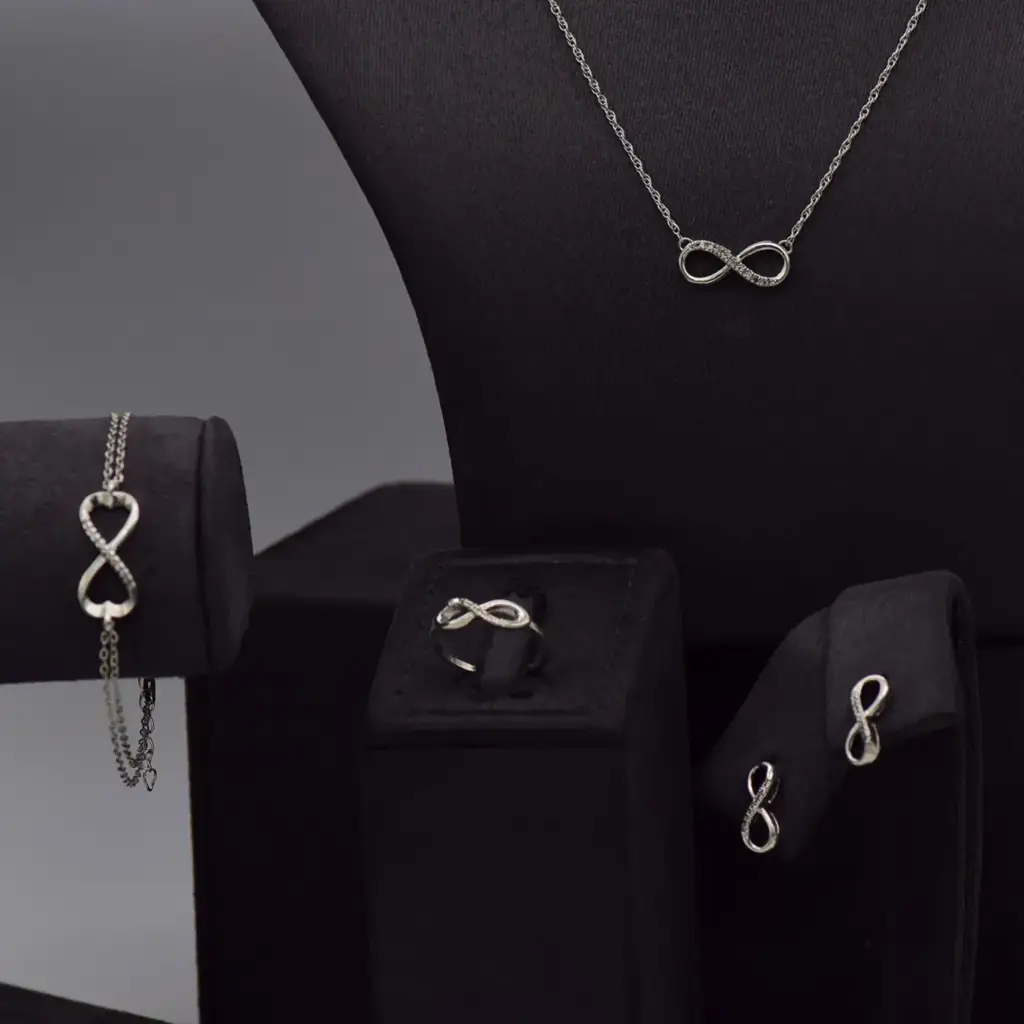 Silver - 925 Jewellery Infinity Set - View 2