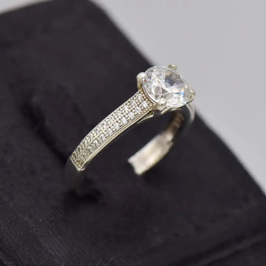 Silver-925 Dress Ring - View 2