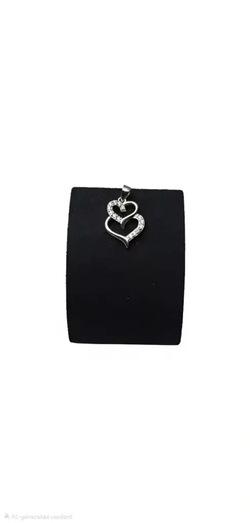 925 Silver Double Heart Pendant
