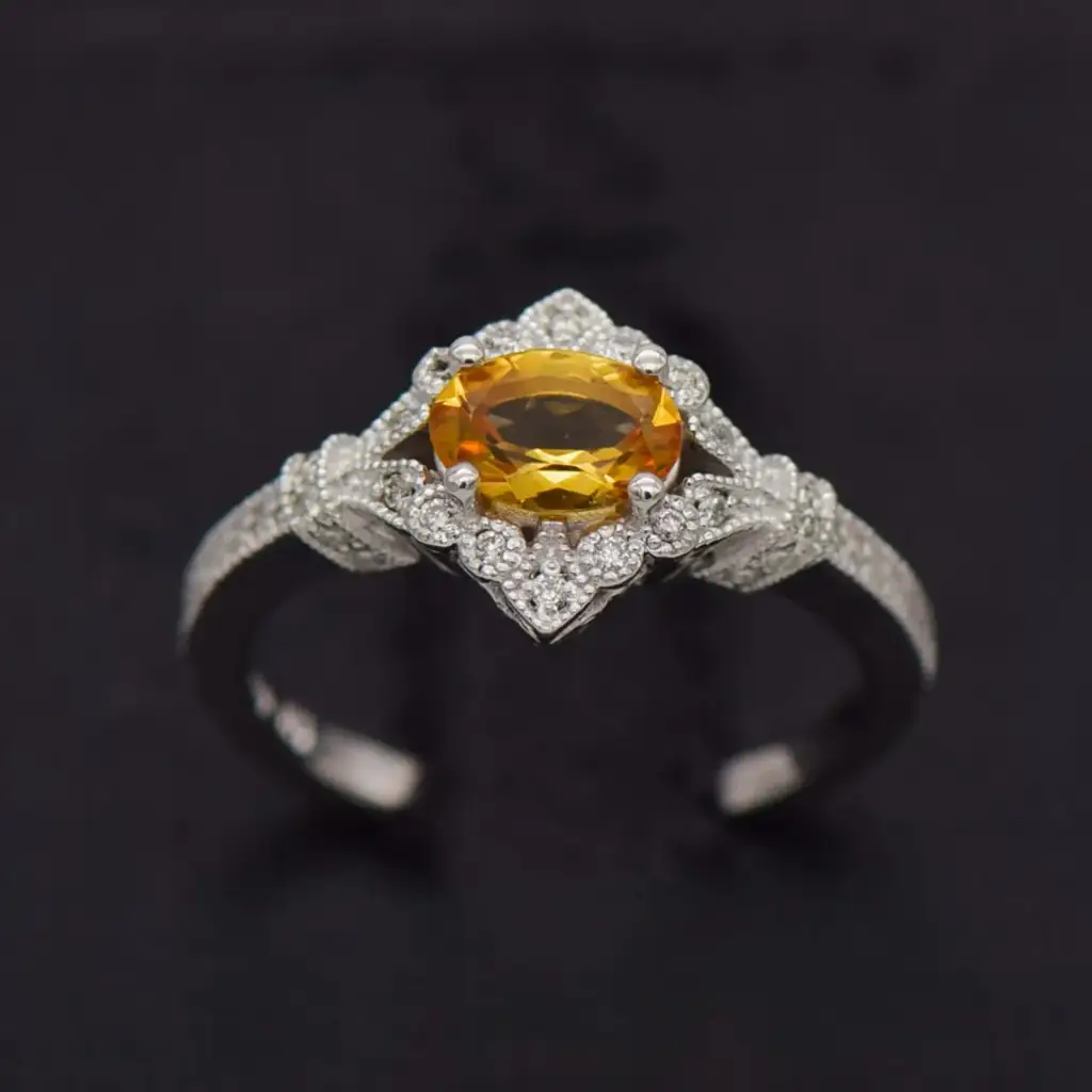 9Ct White Gold Dress Ring