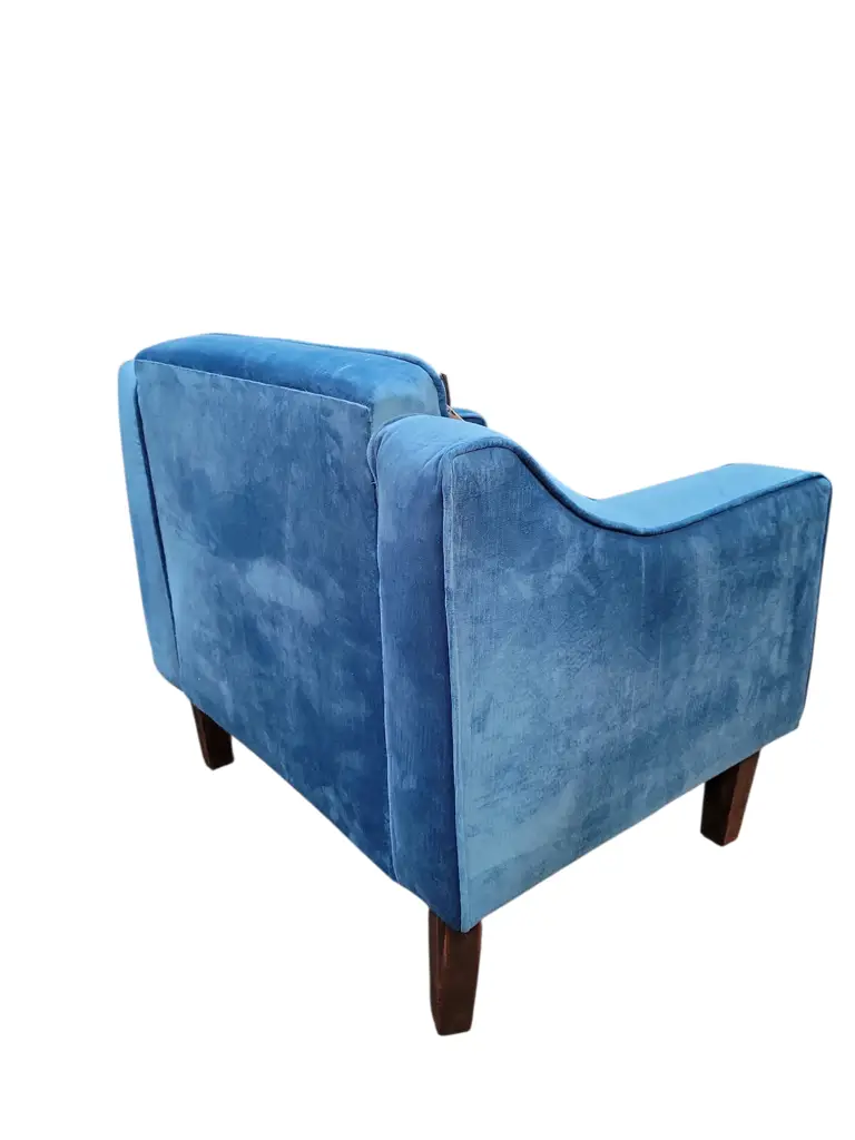 Sina Velvet Armchair - View 2