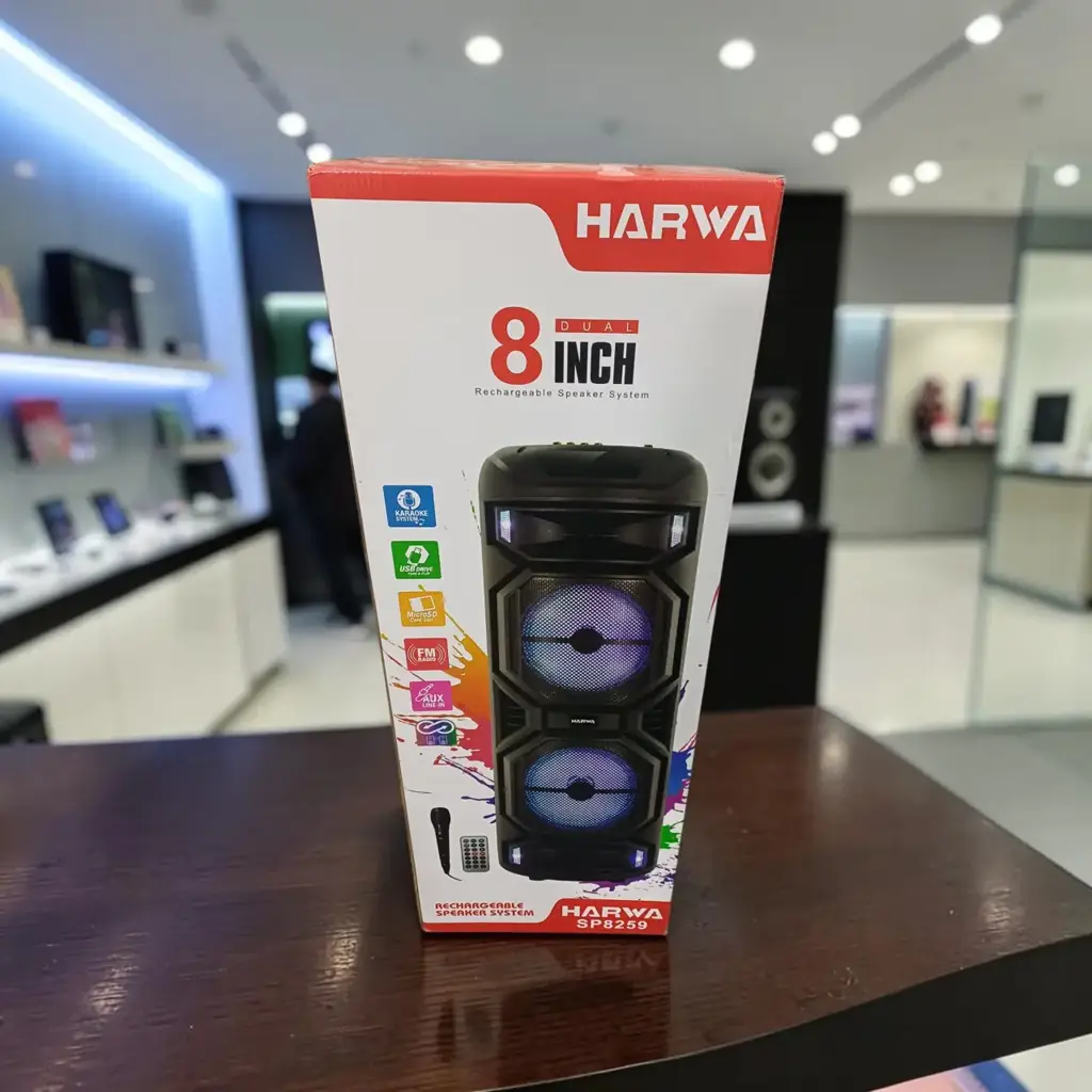Harwa 8" Dual Rechargeable Speaker System