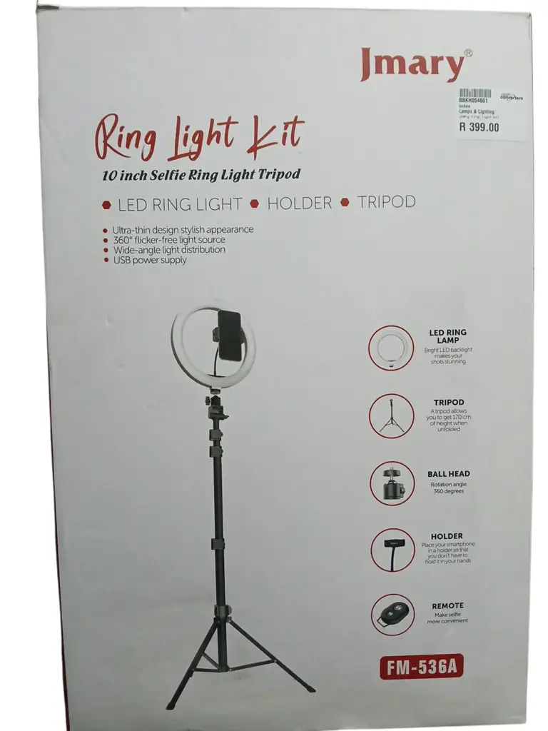 Jmary Ring Light Kit- 10 Inch Selfie Ring Light Tripod - View 3