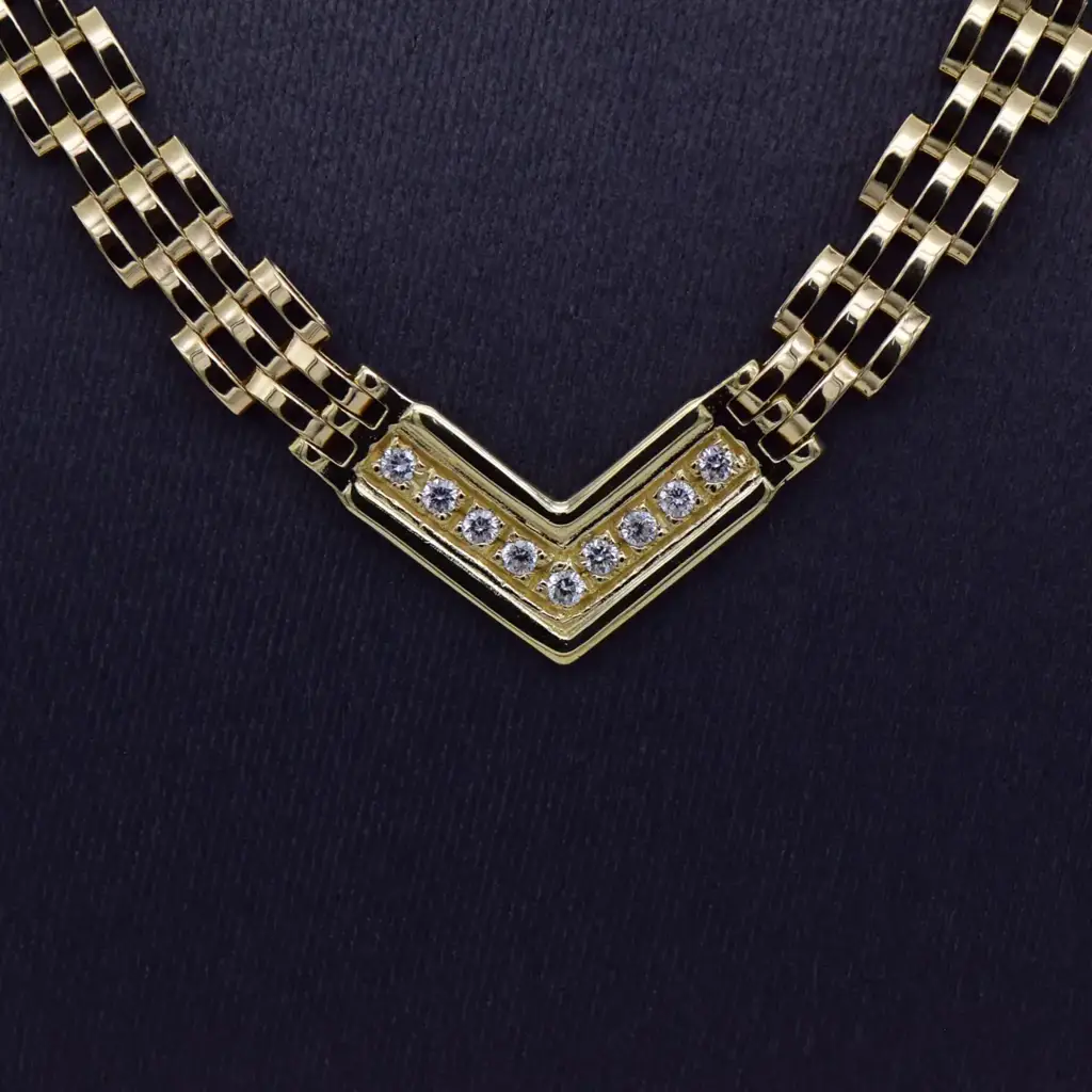 18ct Yellow Gold Necklace Fancy-Link - View 2