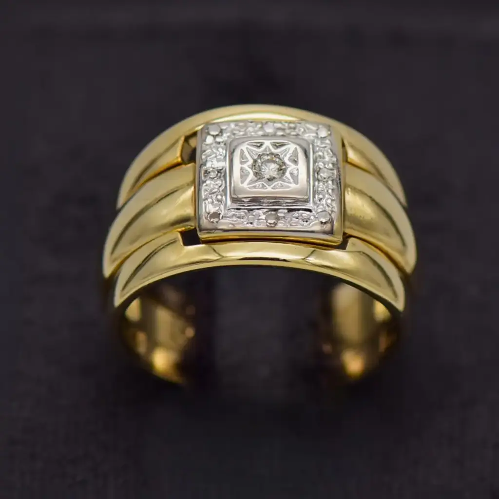 9ct Yellow Gold Wedding Ring Trip Set