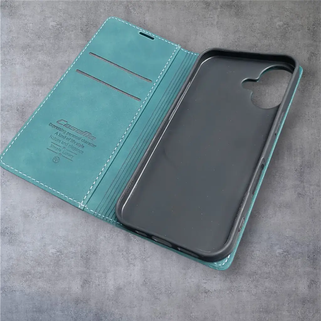 Flip Wallet Leather Case For Iphone 16 - View 3