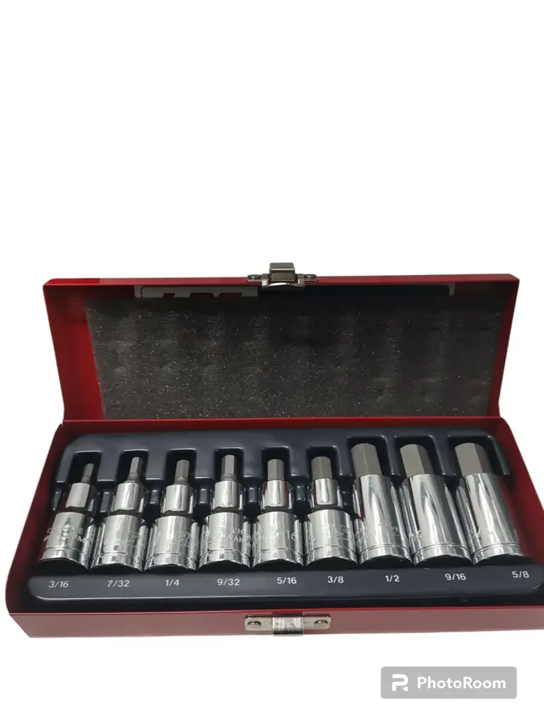 Lbs 9Pcs 1/2'' Drive In Hex Bits