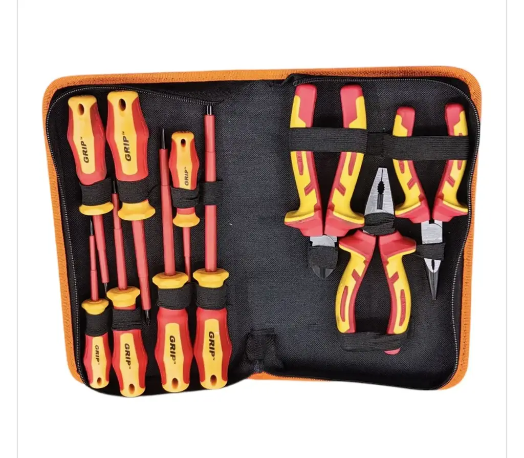 Grip 10-Piece Vde Insulated Screwdriver Set: