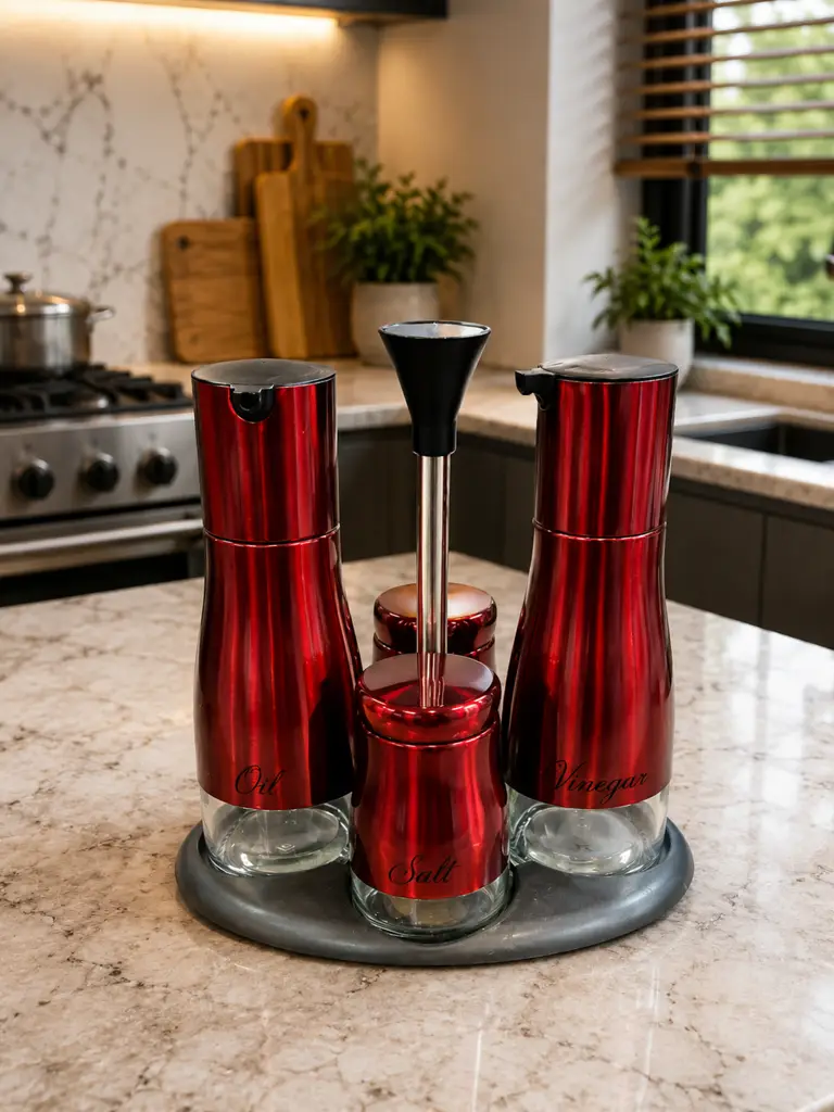 R Home 4Pcs Oil,Vininger Set