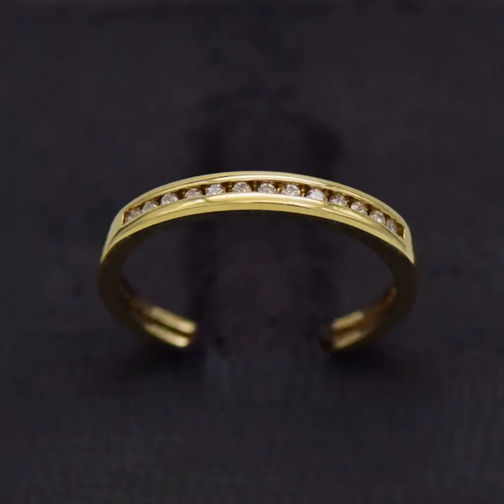 9ct Yellow Gold Half Eternity Ring