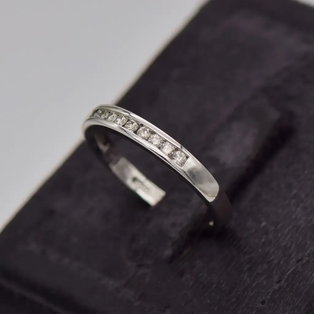 9ct White Gold Ring 1/2 Eternity - View 3