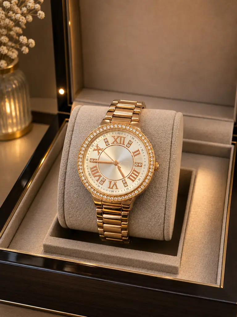 Gold Plated Ladies Fashion Watch