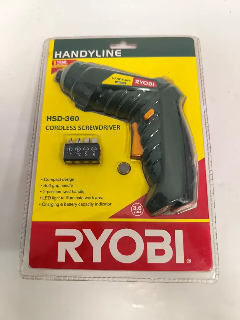 Ryobi Hsd-360 3.6V Cordless Screwdriver