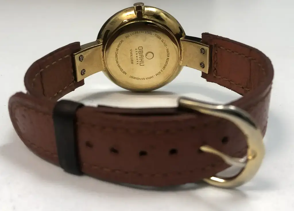 Obaku Harmony Women's Quartz Watch 28-V149lgirw With Leather Strap - View 3