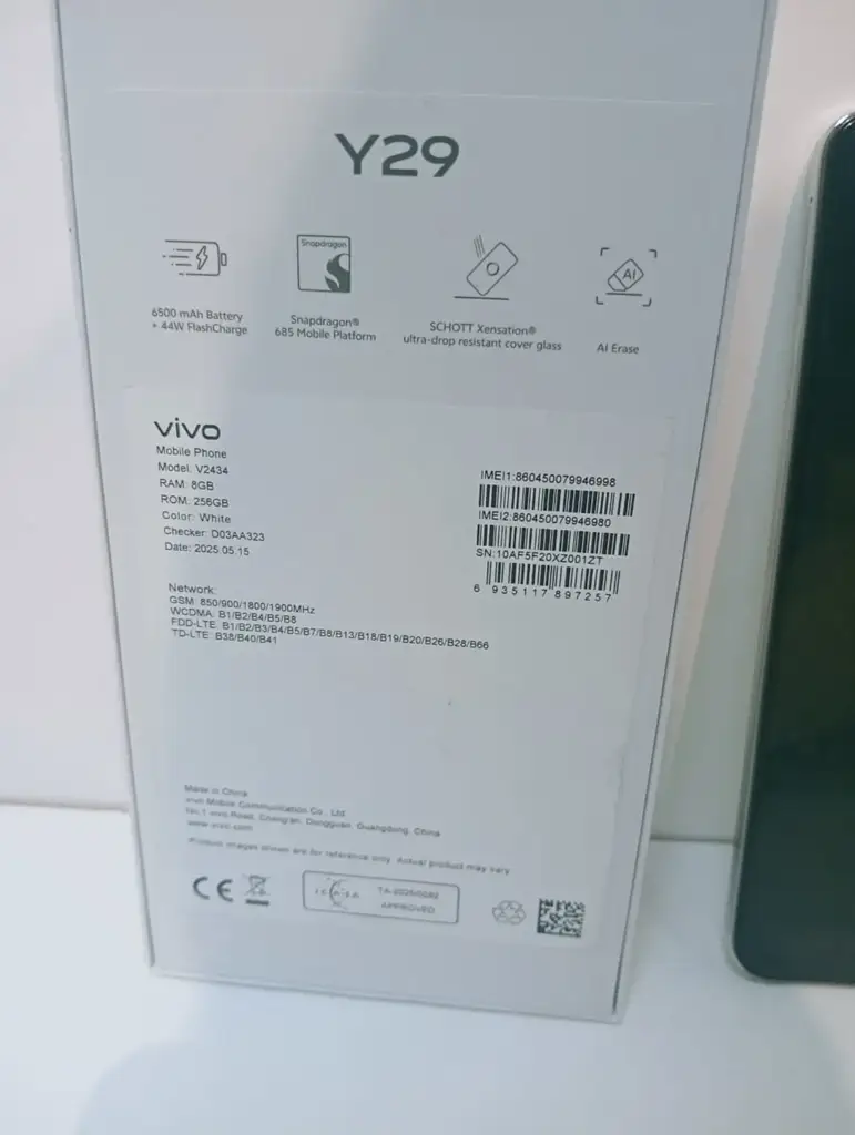Vivo Y29 4G 256Gb + 8Gb (Dual Sim) Cellphone - View 2