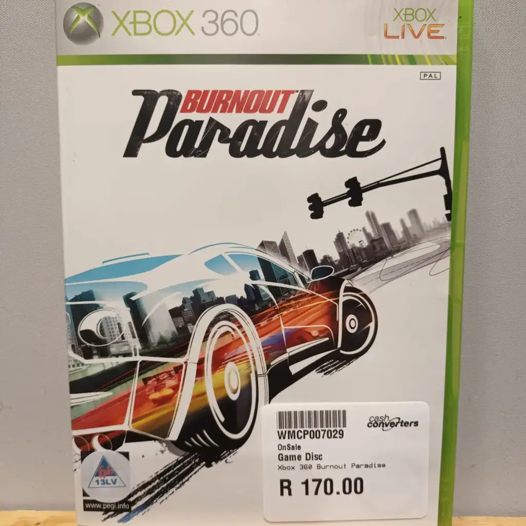 Xbox 360 Burnout Paradise Game Disc