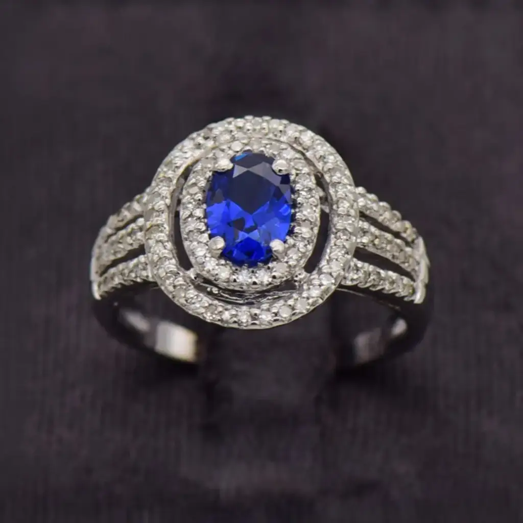 9ct White Gold Dress Ring