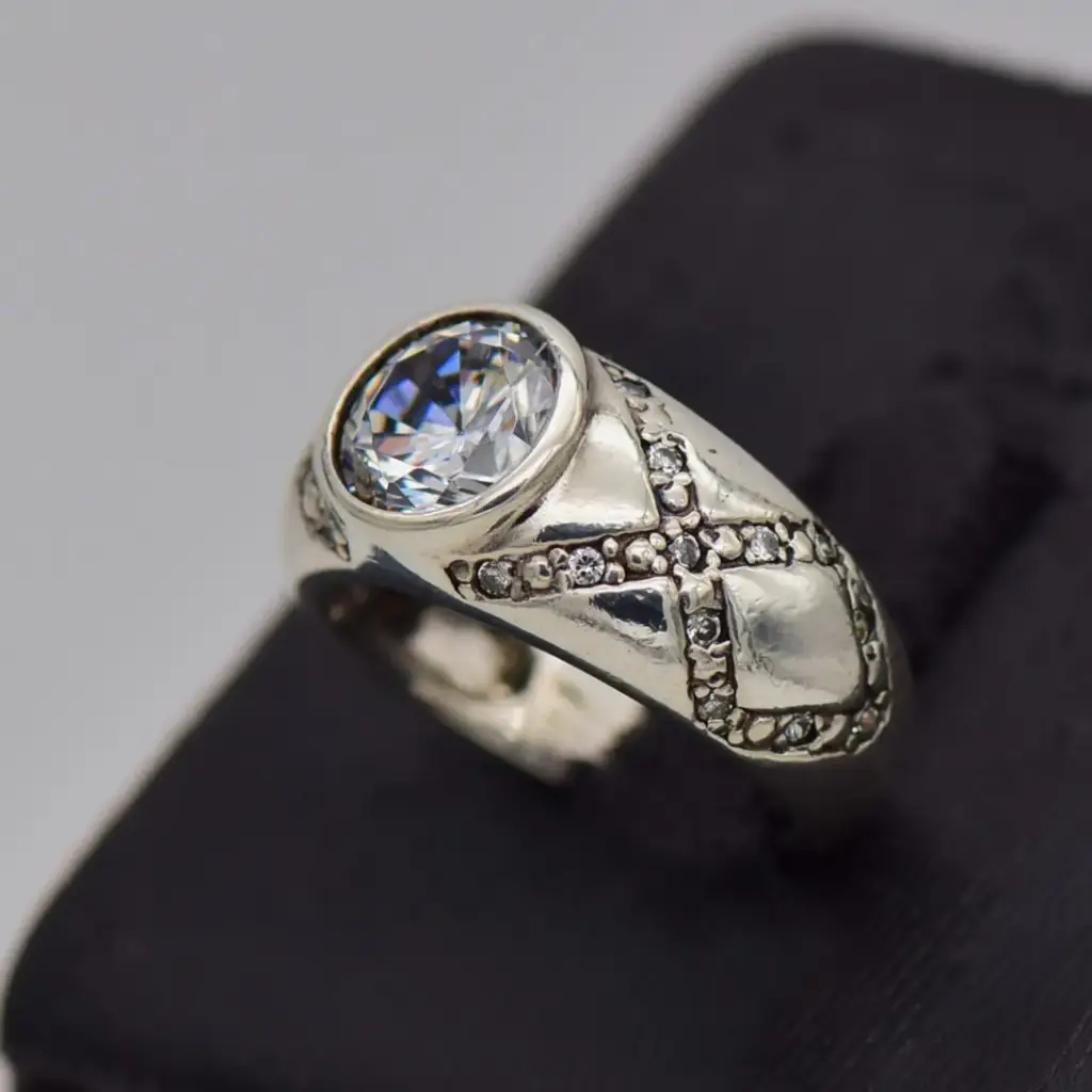 Silver-925 Dress Ring - View 3