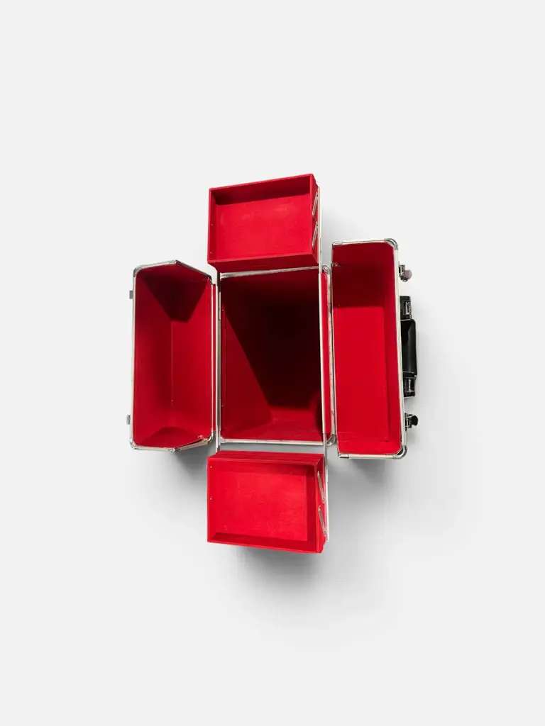 Rolling Trolley Train Makeup Box Professional Makeup - View 3