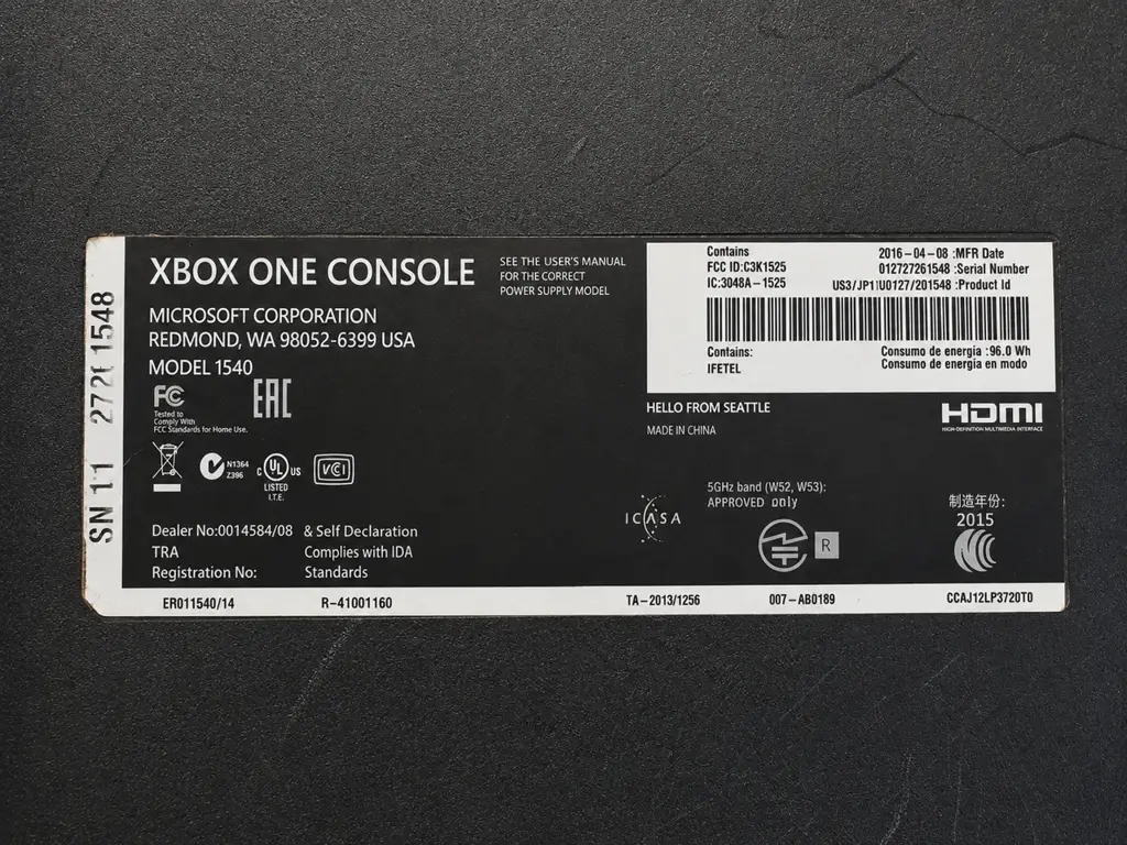 Microsoft Xbox One Console – Model 1540 - View 3