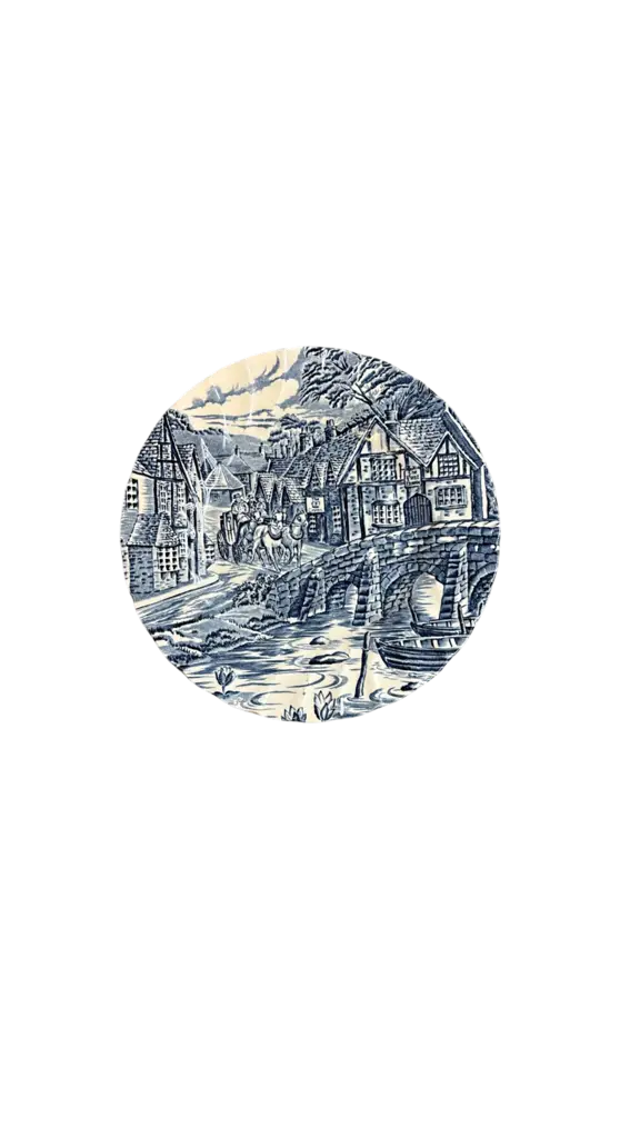 Alfred Meakin - The Post House - Staffordshire Saucer
