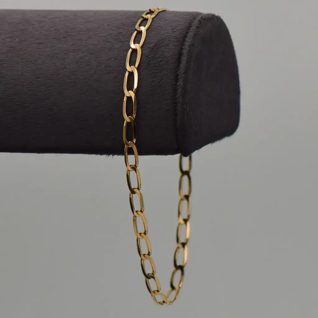 9ct Yellow Gold Bracelet Curb-Link