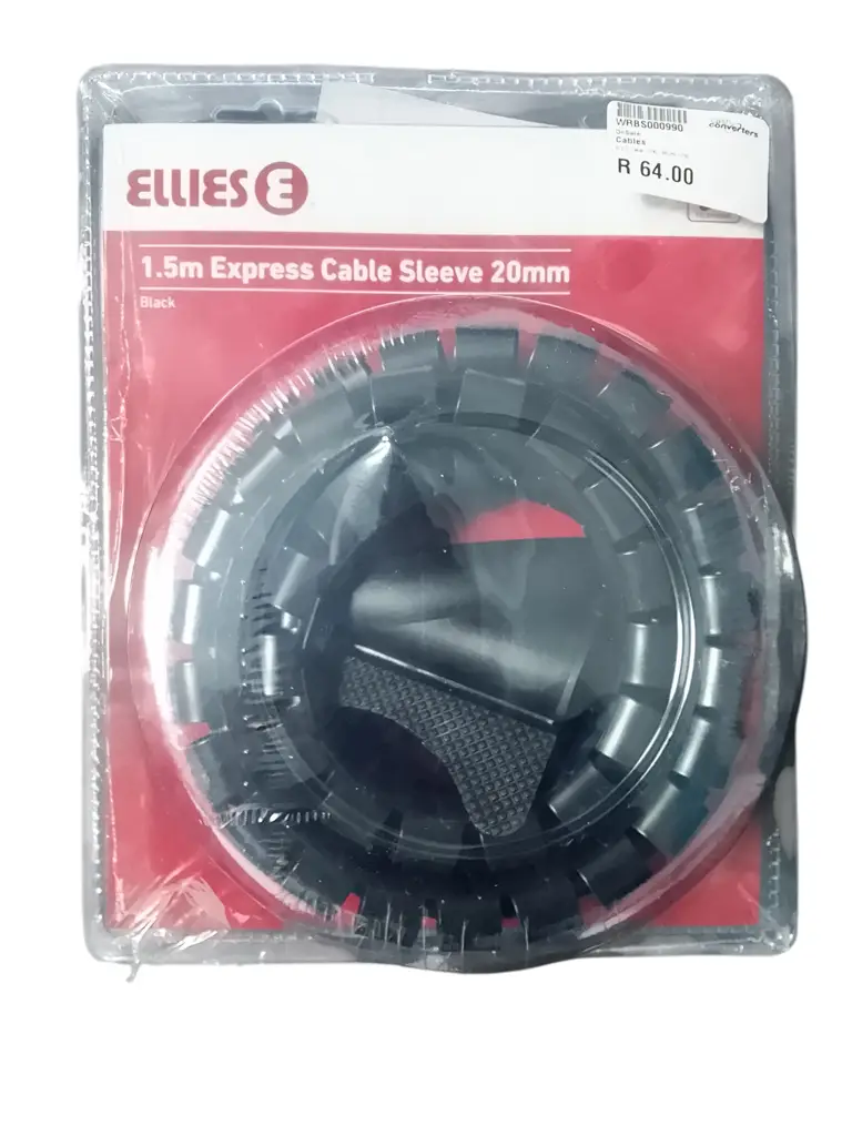 Ellies 1.5M Express Cable Sleeve 20Mm Black