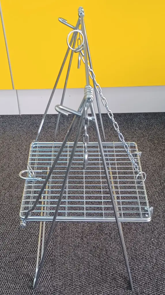 Camp Master Swing Braai Grid Stand – Adjustable Outdoor Cooking Frame