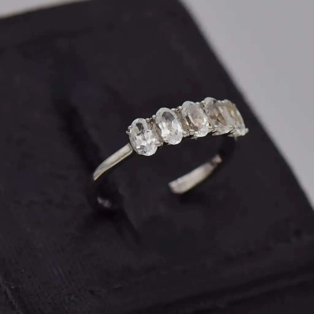 9ct White Gold Dress Ring - View 3