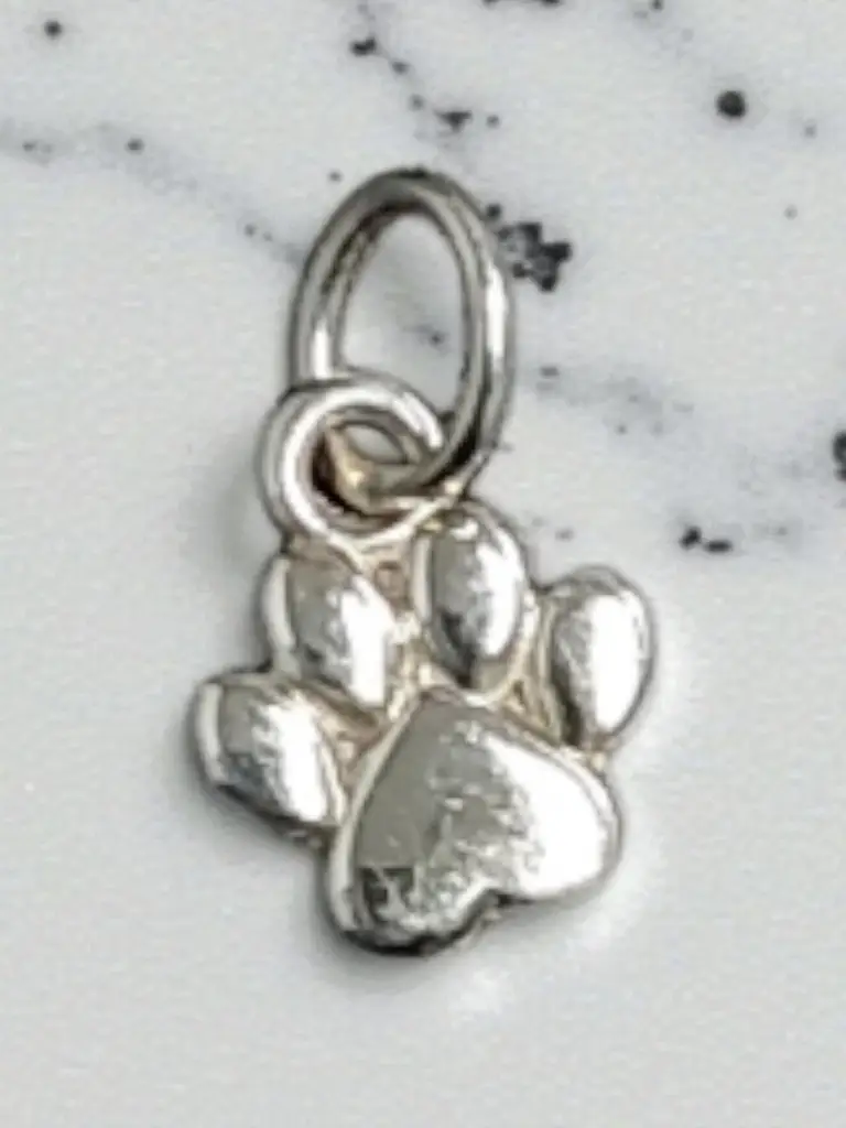 Sterling Silver Paw Print Charm