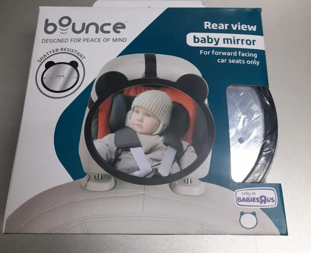 Baby Car Mirror, Safety Car Seat Mirror With Wide Clear View - Black - View 2