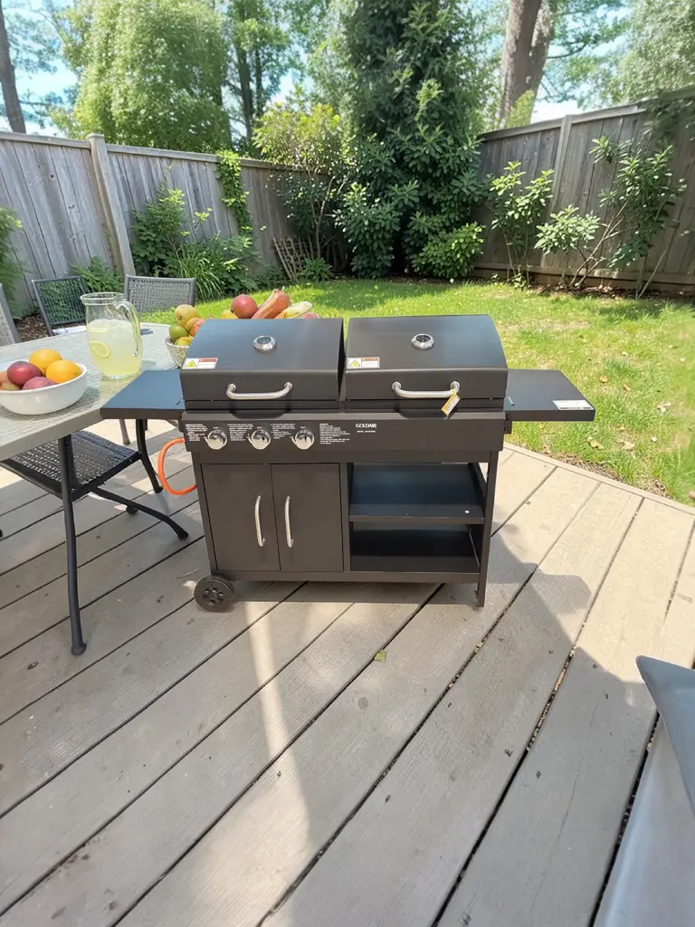 Goldair Ggcb-9003 (Gas & Charcoal Combo) Braai Stand - View 2