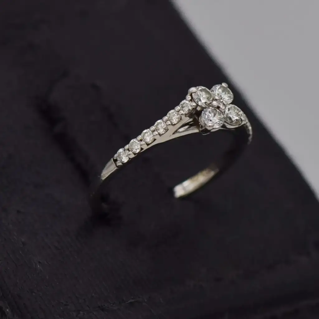 9ct White Gold Dress Ring - View 2