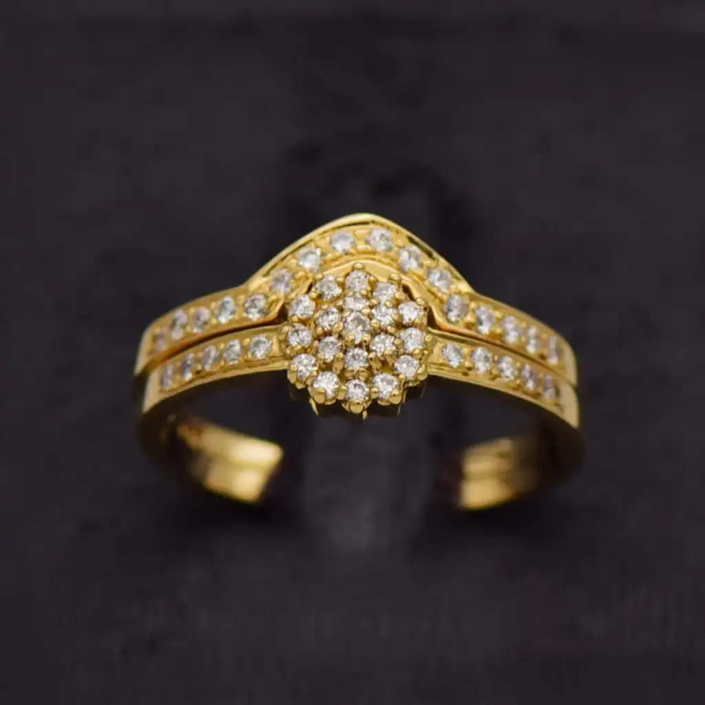 18ct Yellow Gold Wedding Ring Twin Set