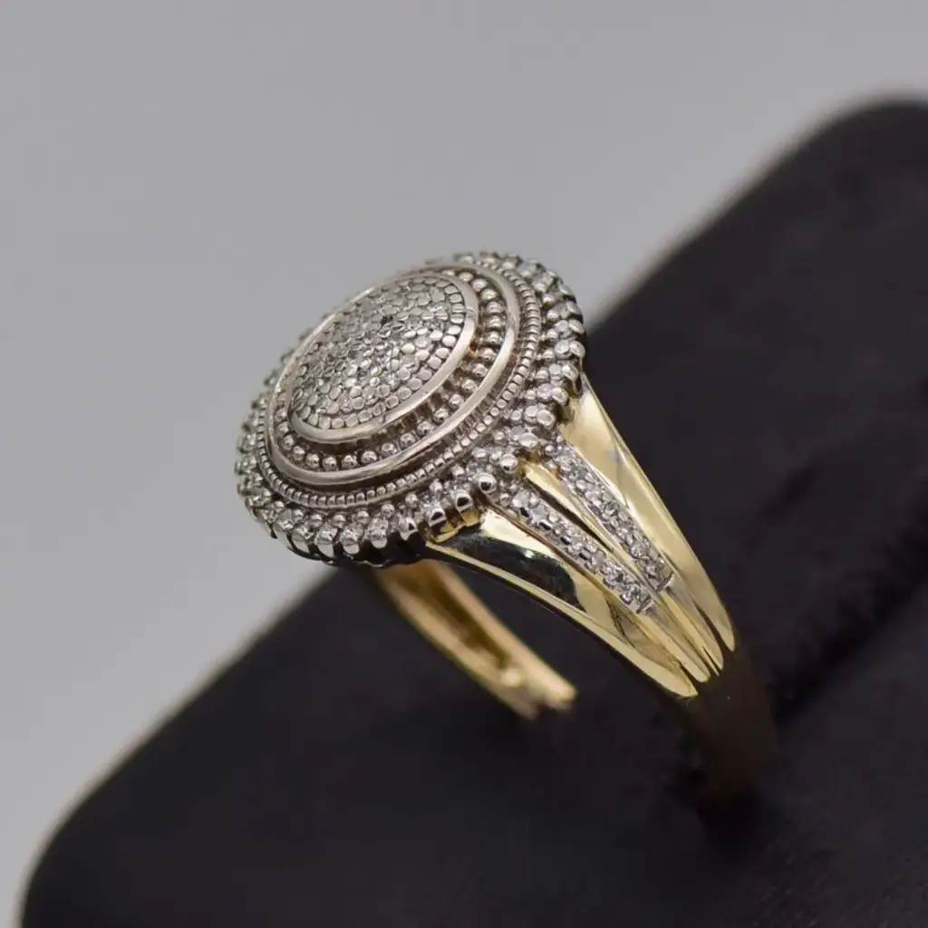9ct Yellow Gold Dress Ring - View 3