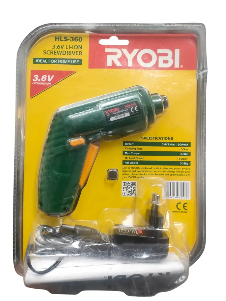 Ryobi 3.6V Cordless Screwdriver (Li-Ion / Nicad)